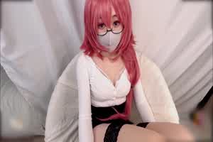 柚子猫 当神子变成一名ol高跟鞋眼镜娘  背景图片